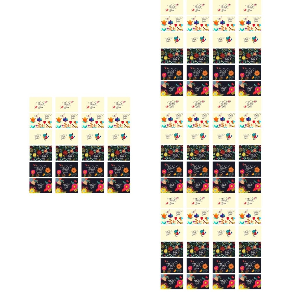 4 Sets Hochzeits Einladung Mini-Aufkleber Dankeskarten Mit Umschlägen Umschlag