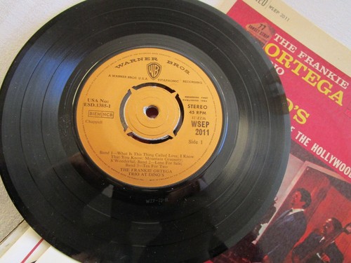 The Frankie Ortega Trio – Trio At Dino's Pic/S Vinyl 7inch Warner Bros EP - Picture 4 of 4