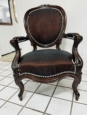 1 X Sessel Thron Louis Philippe Sessel Stuhl  Alt Antik Barock Rokoko