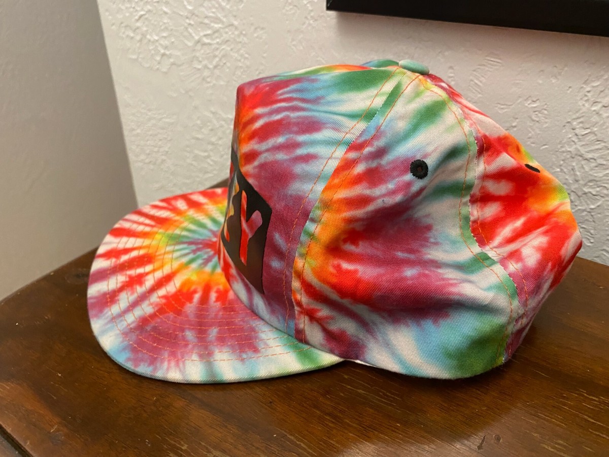 OBEY Tie Dye Strapback Skateboarding Hat Obey 5 Panel Hat Camp Cap Tribal Aztec Print Multicolor  main image 3