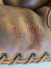 Button & 3 WEB 1940s Baseball Mitt Split Finger Glove Genuine Cowhide Right Hand — photo 7