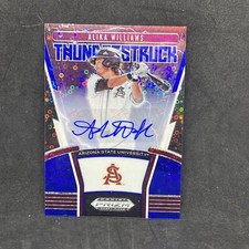 Alika Williams 2020 Panini Prizm Draft Picks Blue Donut Thunderstruck Auto 21/25