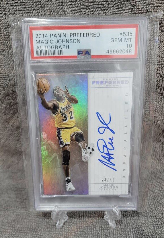 2014 Panini Preferred Auto Magic Johnson /50 PSA 10 Pop 1