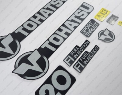 Tohatsu 20HP Four Stroke Efi Outboard Engine Decals Sticker Set 20