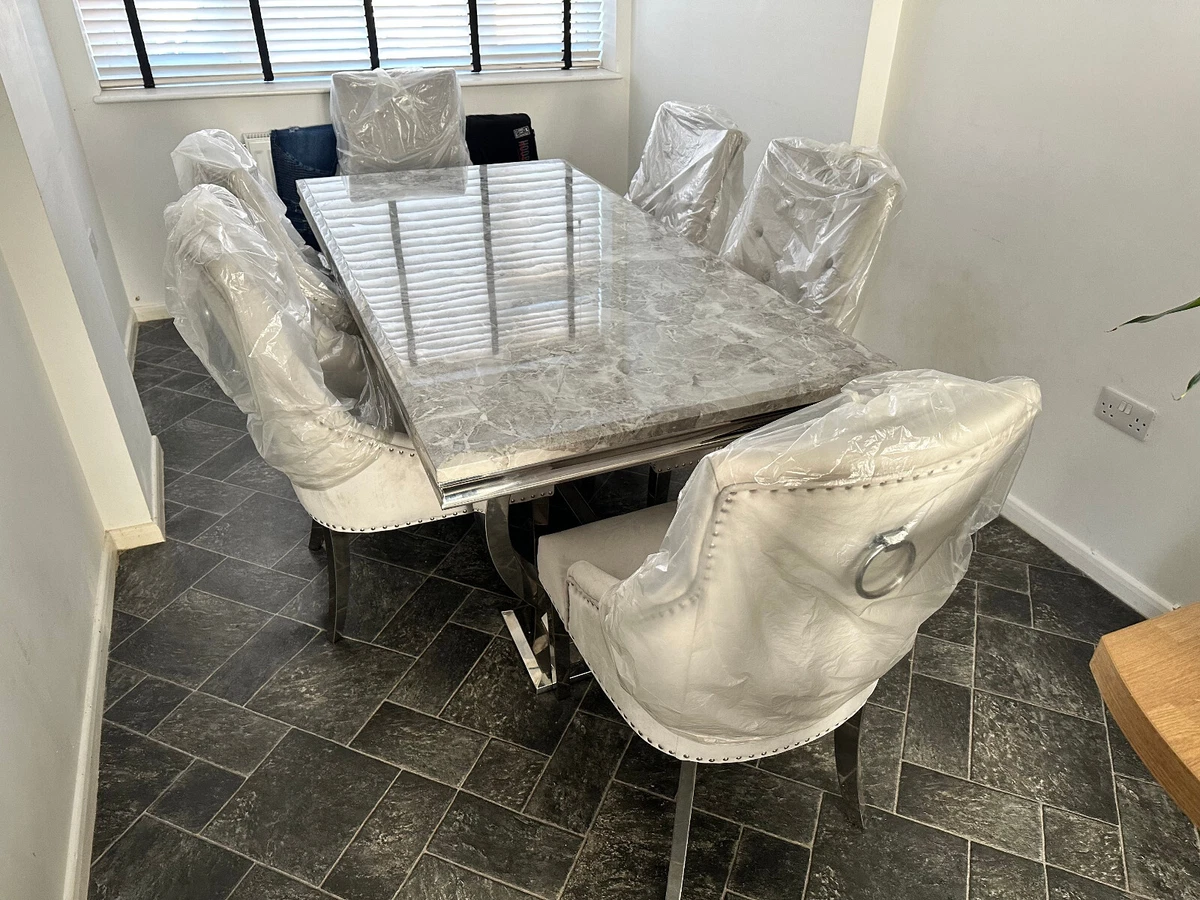 Roma grey 2024 marble dining table