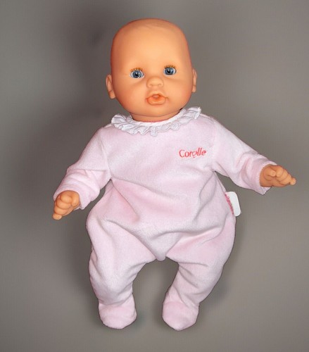 Poupée Corolle Vintage 30cm Avec Robe Rose - Bébé Chauve Corps à Billes De 1997