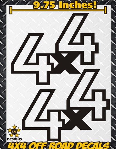 4x4 Truck Bed Decals, MATTE BLACK (Set) For Ford F-150, Super