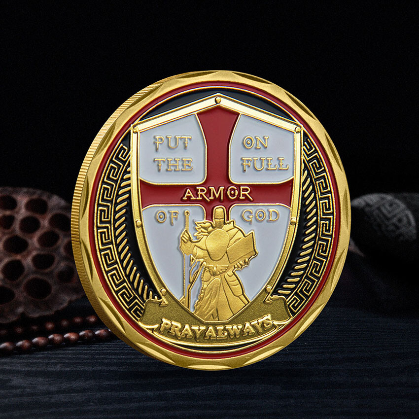 Challenge Coin Gold Plated Collectible Color Printing Commemorative Relief