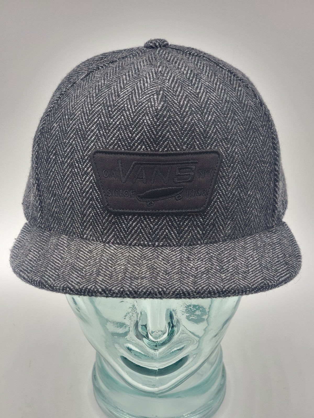 Vans CA NY Since 1966 Patch Snapback Gray Herring… - image 1