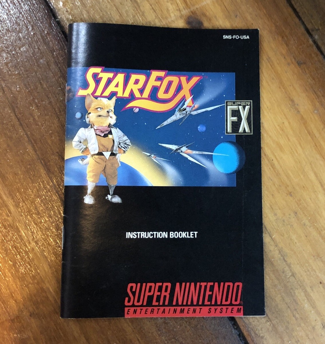 Star Fox Super Nintendo Instruction Manual Booklet ONLY • Starfox