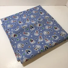 6 Yards Blue with Snowmen Fabric 44" wide Signature Classics Oakhurst textiles