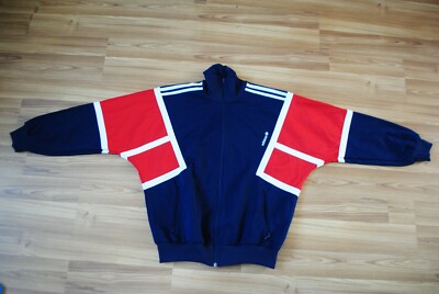 ADIDAS MADE IN HUNGARIA TRACK JACKET SWEATSHIRT TOP RETRO VINTAGE D6 SIZE MEDIUM