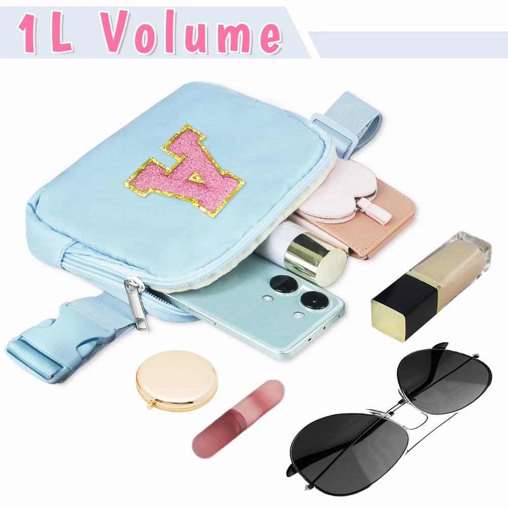 Blue Belt Bag Fanny Pack Crossbody Travel Trendy Birthday Christmas Gifts for...