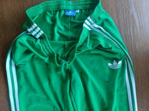 Adidas Originals mens Green Firebird Tracksuit Track Pants Trousers Rare size L - Picture 3 of 13