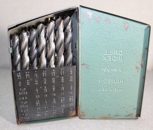 Hanson Drill Index box Size 1/16" to 1/2" Metal Box USA - Picture 4 of 6