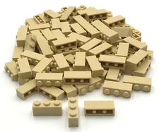 Lego 100 New Tan Bricks 1 x 3 Stud Building Blocks