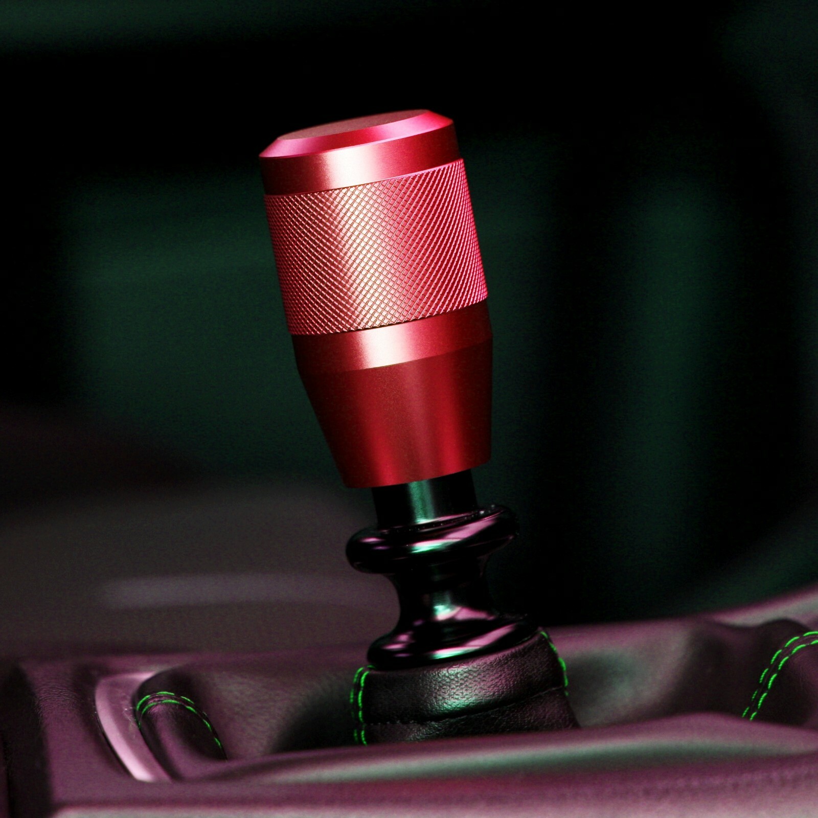 SSCO KR3 3" MATTE RED ALUMINUM 200 G KNURLED SHIFT KNOB WEIGHTED 12x1