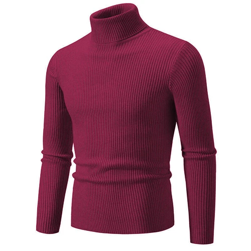 Herren Pullover Rollkragenpullover Männer Strickwaren Winter Langarm Strickpullover - Bild 15 von 38