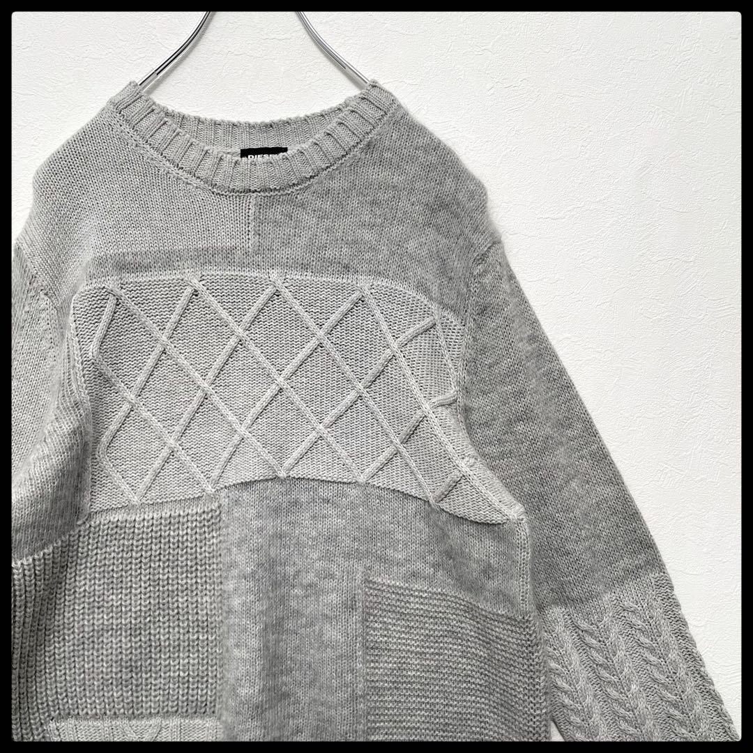 トップス dependoll dd damage knit best gray dd damage knit best gray