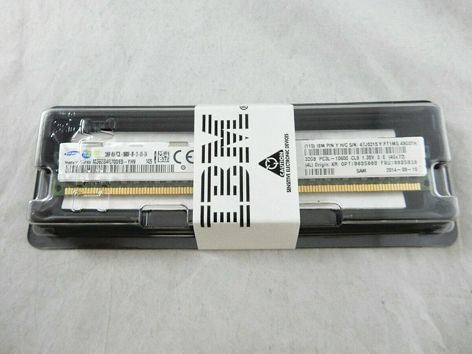 90Y3105 IBM 32GB (4RX4) 1.35V PC3L-10600 CL9 ECC DDR3 1333MHZ LP LRDIMM 90Y3107 - Image 2 of 2