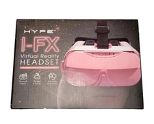 Hype I-FX Virtual Reality Headset Watch Photos Play Video Games Adj. Strap Pink!