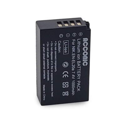 Acconic Photon Series EN-EL20a Ersatz Akku für  Nikon EN-EL20 EN-EL20a Blackmagi