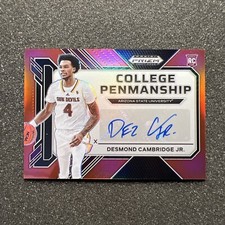 2023 Prizm DESMOND CAMBRIDGE JR. #CP-DCJ College Penmanship RC AUTO /199 RED
