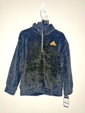 Adidas Mock Fleece Pullover - Black, Size Large, New With Tags