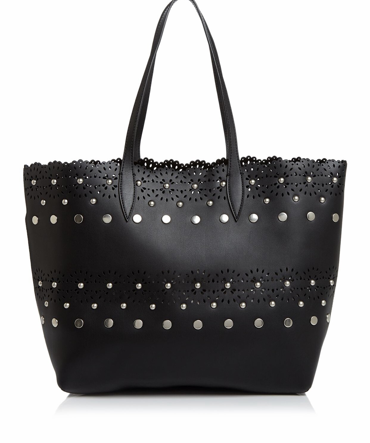 Rebecca Minkoff Studded Structured Black Leather Tote