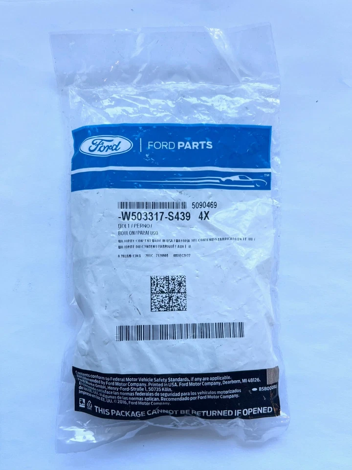 ord Mount Bracket Bolt Mercury Lincoln Ford W503317-S439 Genuine OEM - Image 4 of 4