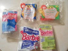 Lote de 5 Barbie McDonalds Premiums Nuevas en Bolsa 1991, 92, 94 y 95