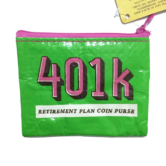 Blue Q Coin Pouch Purse Recycled Eco Friendly Retro Travel Wallet Small