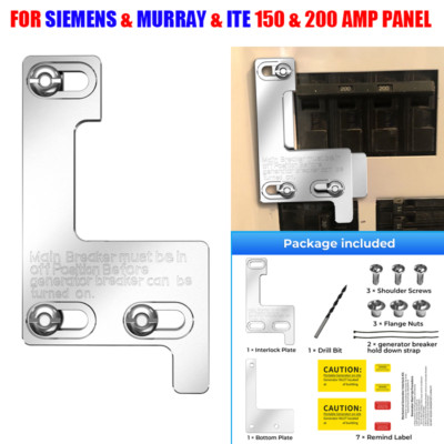 For Siemens Murray ITE 150 200 Amp Panel Generator interlock kit Main Breaker