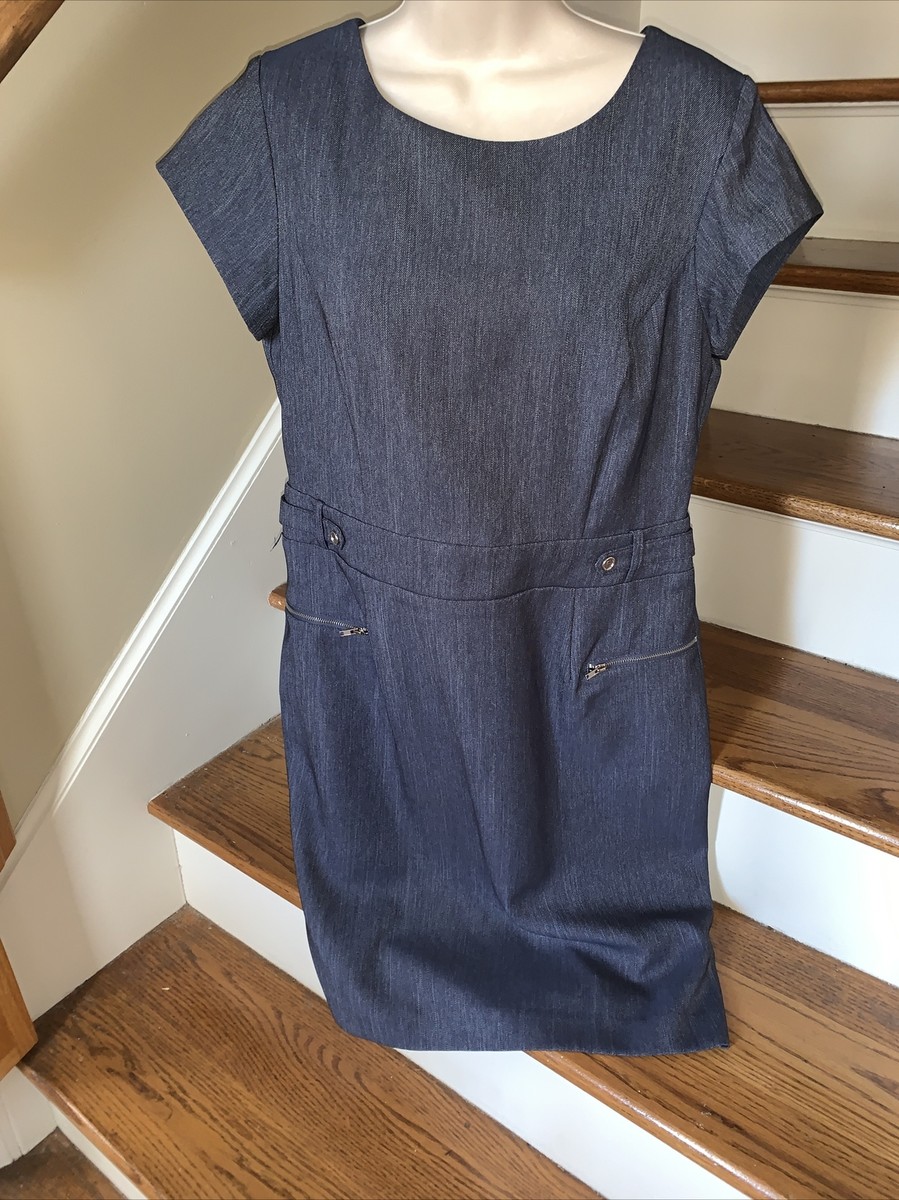SHELBY & PALMER Boutique Denim Blue Jeans Dress Super Cute Trendy Women's  Size 8 | eBay