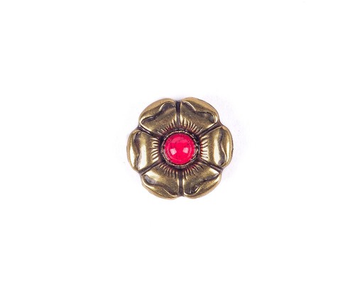 6X 1-1/8" 6 COLORS TURQUOISE VINTAGE COPPER ROSE LEATHERCRAFT CONCHOS SCREWBACK - Picture 6 of 12