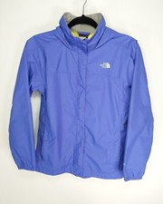 The North Face Blue HyVent Long Sleeve Zip Youth Girls Windbreaker Jacket Size L