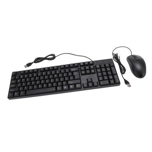 New Wired USB Keyboard Mouse Set Ergonomic 104 Keys Keyboard Comfortable Grip Mo - Picture 21 of 24