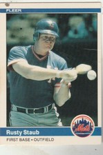 FREE SHIPPING-MINT-1984 Fleer #597 Rusty Staub Mets PLUS BONUS CARDS