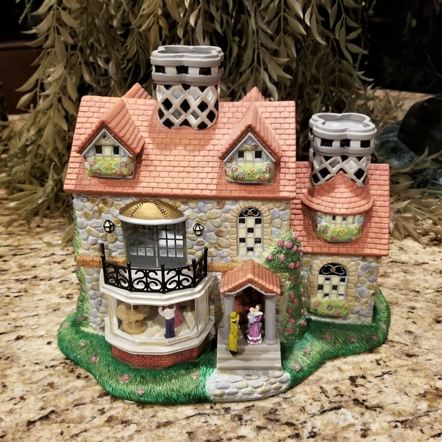 PARTYLITE Olde World Village Porcelain Victorian Cottage Tealight