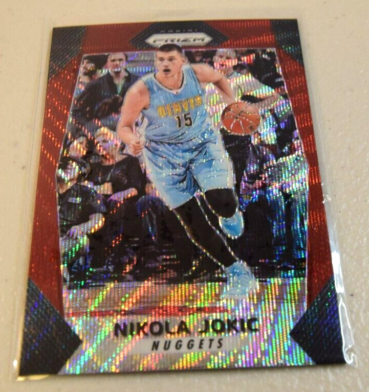 2017-18 Panini Prizm Ruby Wave Prizm Nikola Jokic #166 Denver Nuggets