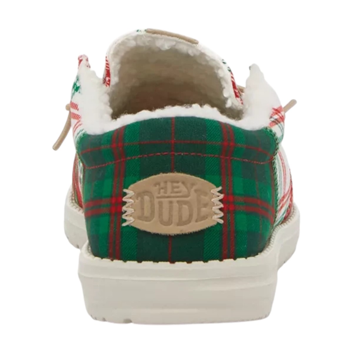 Hey Dude Wally Tri Tartan Plaid Christmas Red White Green  display picture 2
