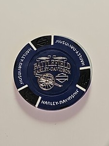 BATTLEFIELD HARLEY-DAVIDSON Gettysburg PA Black/Blue Poker Chip