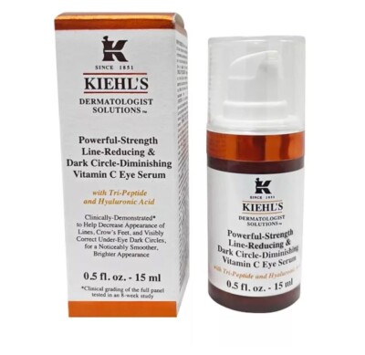 Kiehls Line-Reducing & Dark Circle Vitamin C Eye Serum 0.5oz SEE DETAILS & PICS