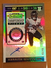 2019 Contenders #269 RC Championship Ticket Auto Kerrith Whyte JR 43/49 USFL