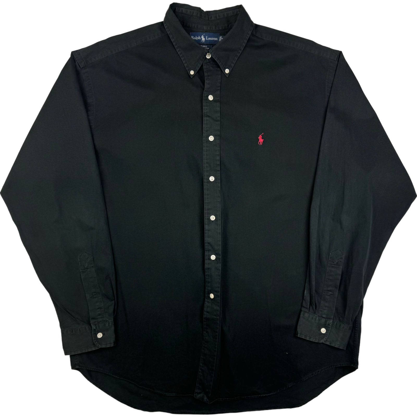 Ralph Lauren Polo Black Button-Down Cotton Men's XL