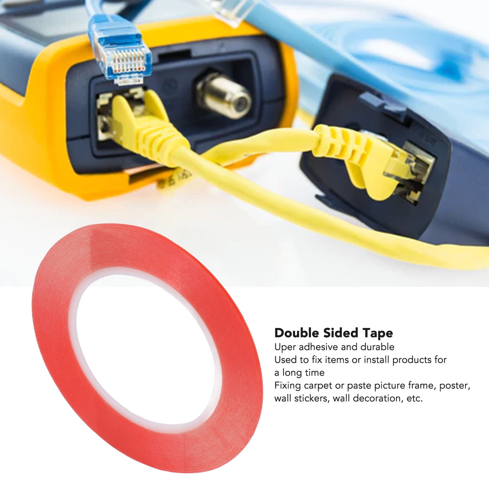 5Pcs Double Sided Tape Heavy Duty Removable Super Adhesive PET For Crafts Gift W