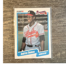 Fleer 1990 Fleer Base Set #597 Andres Thomas Atlanta Braves Baseball Card
