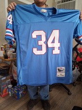 Mitchell & Ness NFL Earl Campbell #34 Houston Oilers Blue Throwback Jersey