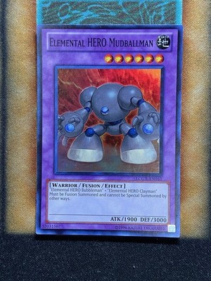 Yugioh Elemental HERO Mudballman LCGX-EN053 Super Rare NM
