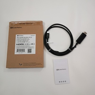 Cable Matters USB-C to 8K HDMI Cable Black 0.9M/3ft 201392-BLK-3 